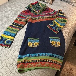 IVKO Multicolor Cowl Neck Dress